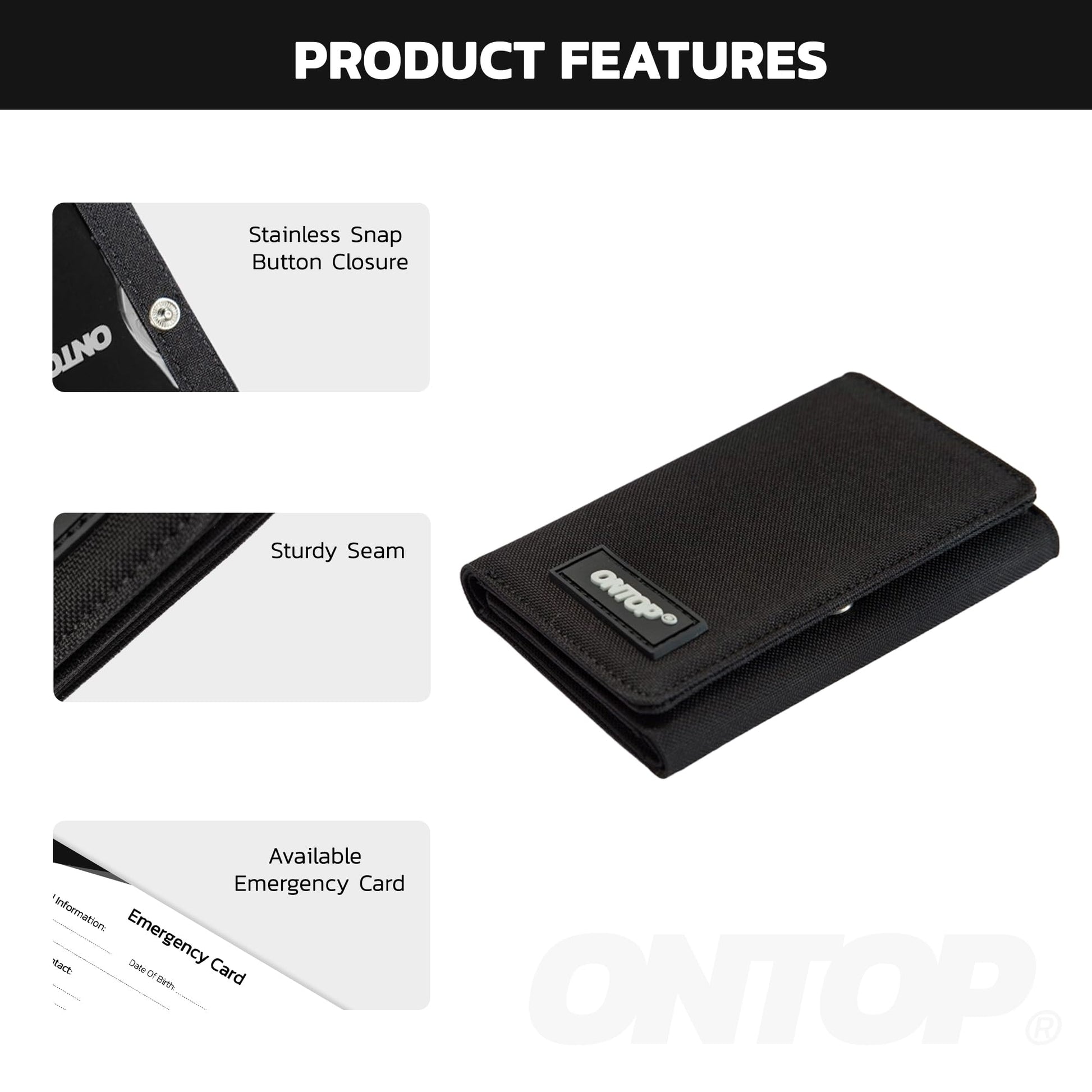 Trifold Wallet Canvas Card Holder