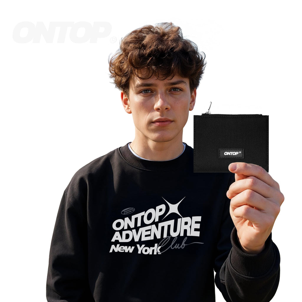 Bifold Zipper Wallet Card Holder